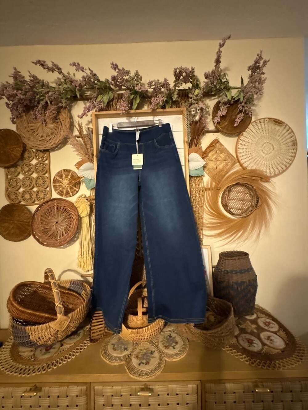 Halara Flex High Waisted Wide Leg Jeans XL Blue